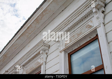 Dekor Elemente der Bürgerhäuser in Elabuga, Russland Stockfoto