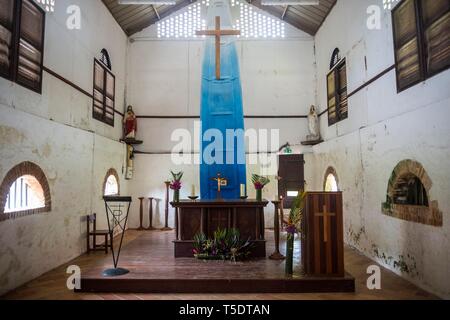 Kirche in der ehemaligen Gefängnis Kolonie Saint-Jean-du-Maroni, Französisch-Guayana Stockfoto