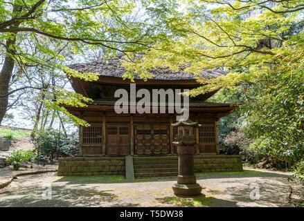 Buddhistische Heiligtum des ehemaligen Tokeiji Tempel, Sankeien Garten, Naka-Ku, Yokohama City, Präfektur Kanagawa, Japan Stockfoto