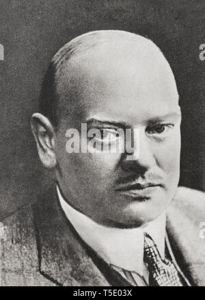 Gustav Ernst Stresemann (1878-1929) war ein deutscher Staatsmann, als Bundeskanzler 1923 serviert (für einen kurzen Zeitraum von 102 Tagen) und Außenminister Stockfoto