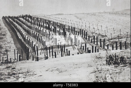 Die Maginot-linie (die Abschirmung von Frankreich') wurde eine Reihe von konkreten Befestigungsanlagen, Hindernisse und Waffe Installationen von Frankreich in den 1930iger Jahren gebaut wurde zu verhindern Stockfoto