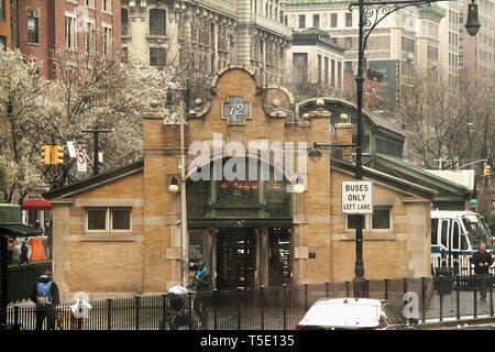 Die ursprüngliche Regelung Haus der 72nd Street U-Bahn Station in Manhattan, New York City, USA Stockfoto