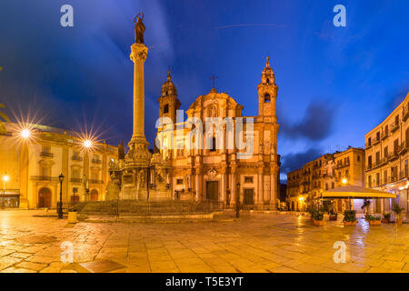 Piazza San Domenico, Palermo, Sizilien, Italien Stockfoto