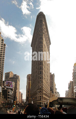 Die ikonischen Flatiron Building in Manhattan, New York City, USA Stockfoto