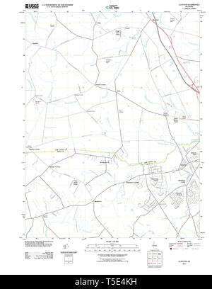 USGS TOPO Karte Deleware DE Clayton 20110503 TM Wiederherstellung Stockfoto