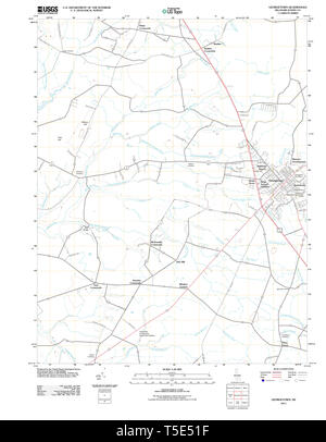 USGS TOPO Karte Deleware DE Georgetown 20110503 TM Wiederherstellung Stockfoto