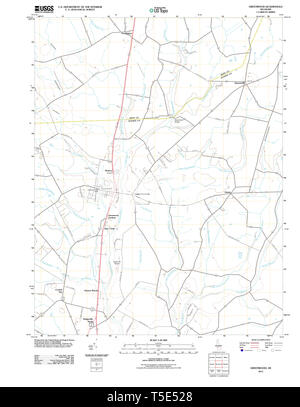 USGS TOPO Karte Deleware DE Greenwood 20110506 TM Wiederherstellung Stockfoto
