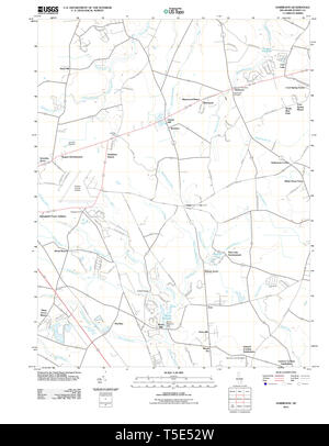 USGS TOPO Karte Deleware DE Harbeson 20110503 TM Wiederherstellung Stockfoto