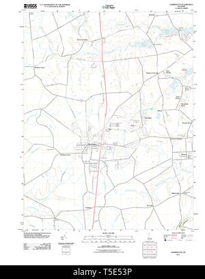 USGS TOPO Karte Deleware DE Harrington 20110506 TM Wiederherstellung Stockfoto