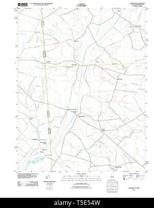 USGS TOPO Karte Deleware DE Hickman 20110630 TM Wiederherstellung Stockfoto