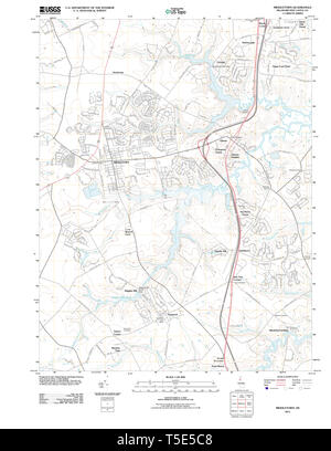 USGS TOPO Karte Deleware DE Middletown 20110504 TM Wiederherstellung Stockfoto