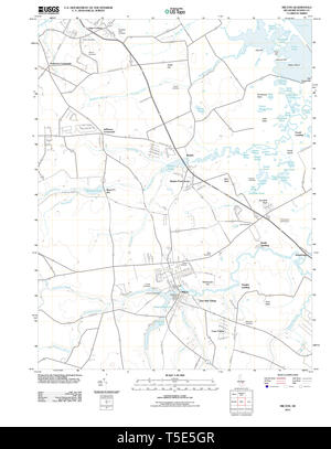 USGS TOPO Karte Deleware DE Milton 20110503 TM Wiederherstellung Stockfoto
