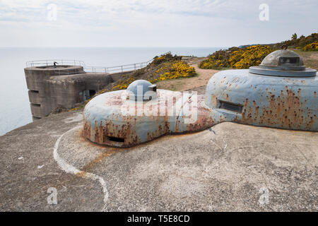 Weltkrieg zwei Deutsche Küstenschutz auf der Insel Jersey, Channel Islands Stockfoto