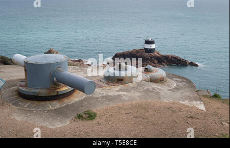 Weltkrieg zwei Deutsche Küstenschutz an Noirmont Point auf der Insel Jersey, Channel Islands Stockfoto