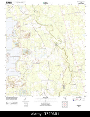 USGS TOPO Karte Florida FL Benton 20120821 TM Wiederherstellung Stockfoto