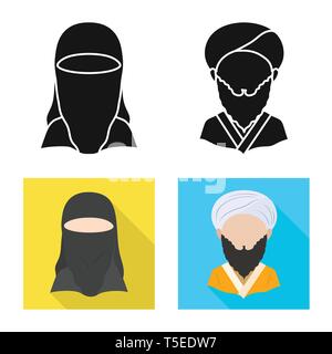 Vector Illustration der Nachahmer und Wohnsitz anmelden. Der Imitator und Kultur vektor Symbol für das Lager. Stock Vektor