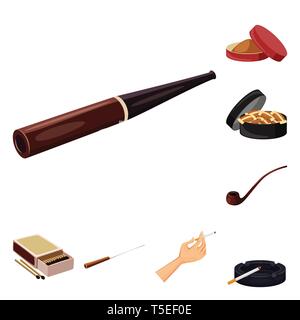 Zigarre, Schnupftabak, Kauen, Rohr, Streichholzschachtel, Mundstück, Hand, Aschenbecher, Lieferung, Sucht, retro, Box, Halter, arm, Glas, Holz, Asche, lange, Halten, Kunststoff, klassische, runde, Droge, Streichholz, Baum, Pause, Filter, Rauchen, Zigarette, Tabak, Gesundheit, Nikotin, Rauchen, Statistiken, verweigern, Stop, anti, Gewohnheit, Set, Vector, Icon, Illustration, isoliert, Sammlung, Design, Element, Grafik, Zeichen, Cartoon, Farbe Vektor Vektoren, Stock Vektor