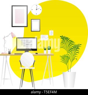 Arbeitsplatz vector Hintergrund. Trends Abbildung Stock Vektor