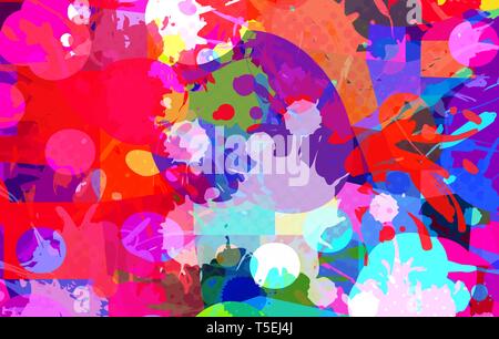 Zusammenfassung Hintergrund der Farbe Flecken von Farben Stock Vektor