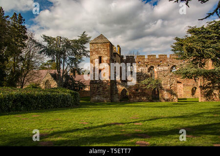 Acton Burnell Schloss, Stockfoto