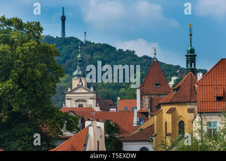 Tschechische Republik, Prag, die Türme der Altstadt Stockfoto