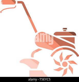Garten Lenkstange Symbol. Flache Farbgestaltung. Vector Illustration. Stock Vektor