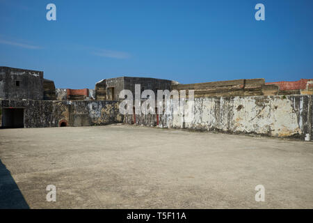 Die alten Hügel fort auf Cijin Insel in Kaohsiung, Taiwan. Stockfoto