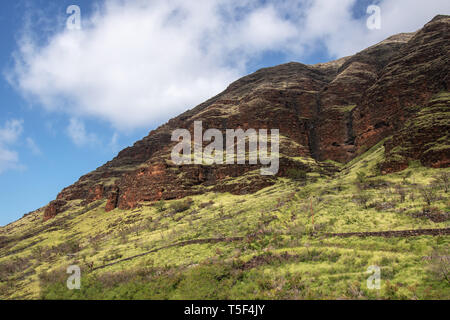 Mount Ka'ala, die Wai'anae Bergkette Stockfoto