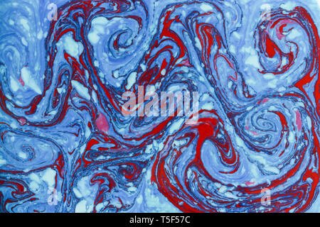 Rot Blau Marmor Textur Hintergrund Stockfoto