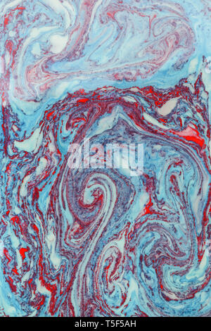 Rot Blau Marmor Textur Hintergrund Stockfoto