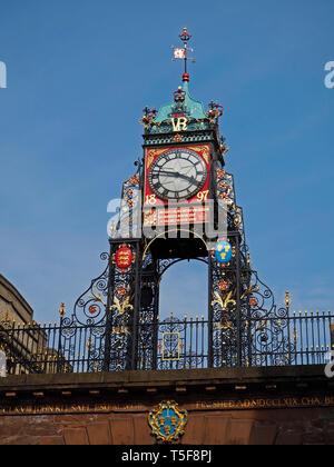 Viktorianische Eastgate Clock Chester City, England UK Vereinigtes Königreich Europa Stockfoto