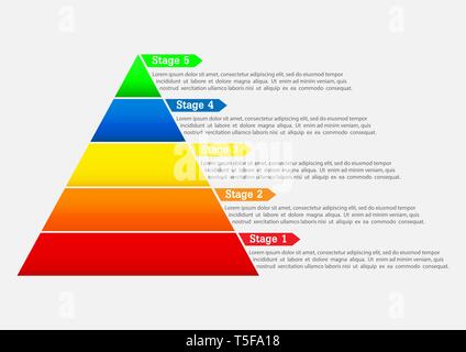 Infografiken Lead generation, Business Development Strategie Pyramide für Anwendung und website Präsentationen, flache Bauweise Stock Vektor