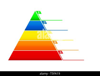 Infografiken Lead generation, Business Development Strategie Pyramide für Anwendung und website Präsentationen, flache Bauweise Stock Vektor