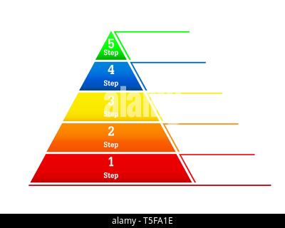 Infografiken Lead generation, Business Development Strategie Pyramide für Anwendung und website Präsentationen, flache Bauweise Stock Vektor