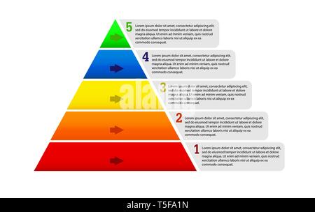 Infografiken Lead generation, Business Development Strategie Pyramide für Anwendung und website Präsentationen, flache Bauweise Stock Vektor