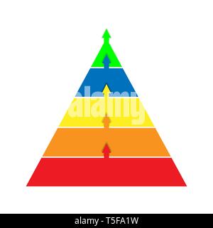 Infografiken Lead generation, Business Development Strategie Pyramide für Anwendung und website Präsentationen, flache Bauweise Stock Vektor