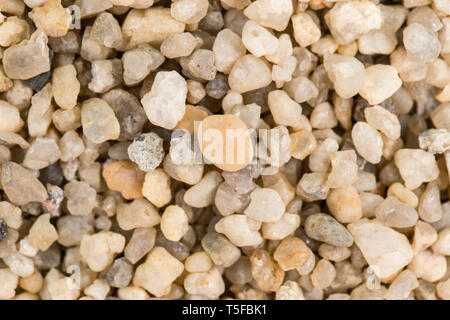 Gelb Sand Hintergrund, Körner, Makro, Nahaufnahme Stockfoto