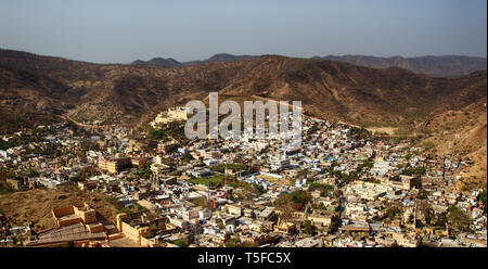 Pushkar Bereich Flachbau, Indien Luftaufnahme Stockfoto