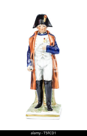 Porzellan Figuren des Kaisers Napoleon Bonaparte. Stockfoto