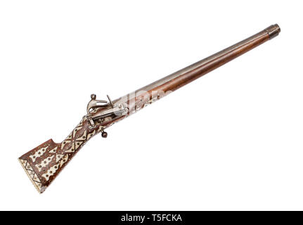 Türkische flintlock Sattel Pistole des 19. Jahrhunderts Stockfoto