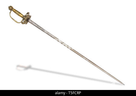 Das 18. Jahrhundert westeuropäischen kleinen Hof Schwert mit abgeflachten Rautenform Blade.
