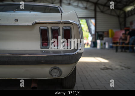 BERLIN - Mai 05; 2018: Hinten Pony Car Ford Mustang Coupé, 1965. Stockfoto