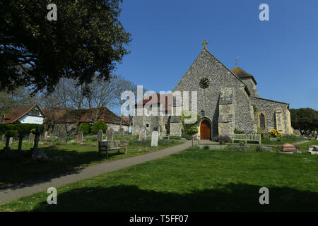 Der hl. Margarete von Antiochia Kirche in Rottingdean in der Nähe von Brighton East Sussex UK Stockfoto