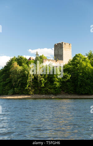 Österreich, Niederösterreich, Waldviertel, Ottensteiner Stausee, Burg Lichtenfels Stockfoto