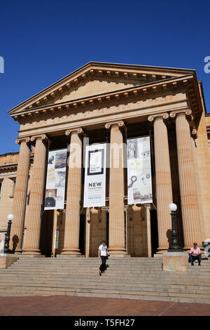 Staatsbibliothek NSW und Sandstein Mitchell Flügel in die Innenstadt von Sydney, New South Wales, Australien Stockfoto