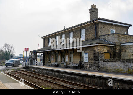 Darsham Bahnhof an der East Suffolk Strang, England. Stockfoto