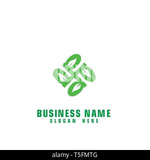 Buchstabe P, Leaf logo Vorlage. Vektor icon. Stock Vektor