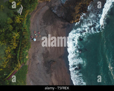 Indonesien, Bali, Luftaufnahme von Pererenan Strand Stockfoto