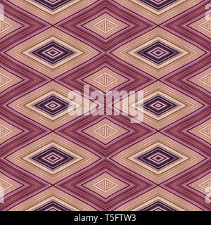 Nahtlose Rautenmuster mit Mauve, Beige, Hellbraun, Pflaume Farben. Wiederholen arabesque Hintergrund für Textilwaren Mode, Digitaldruck, Postkarten Stockfoto