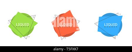 Abstrakte Farbe trendige Flüssigkeit Banner ist. Vector Illustration Stock Vektor